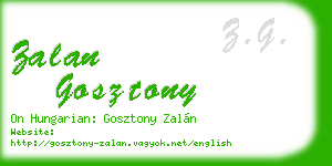 zalan gosztony business card